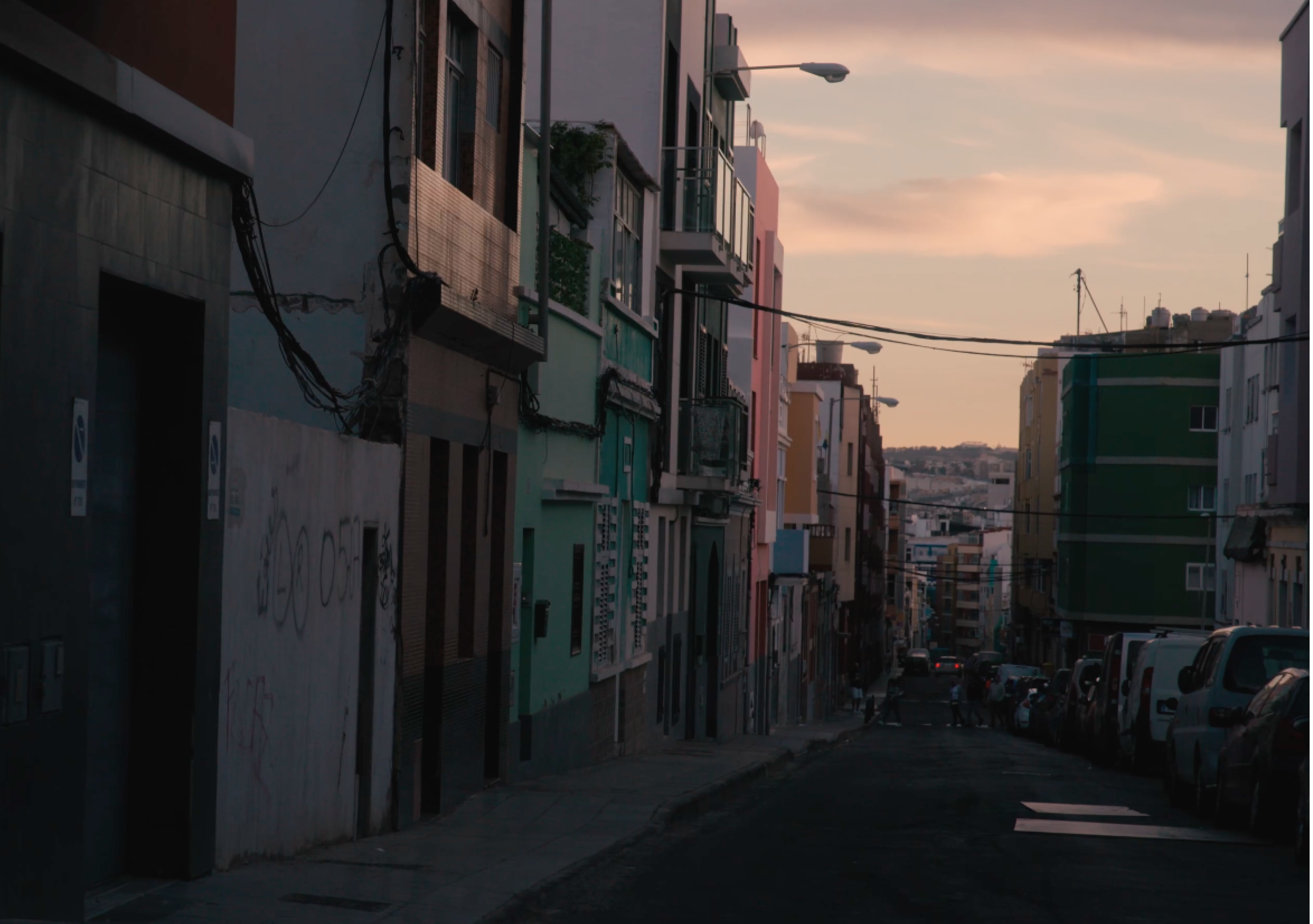 Streets of Las Palmas at sunset