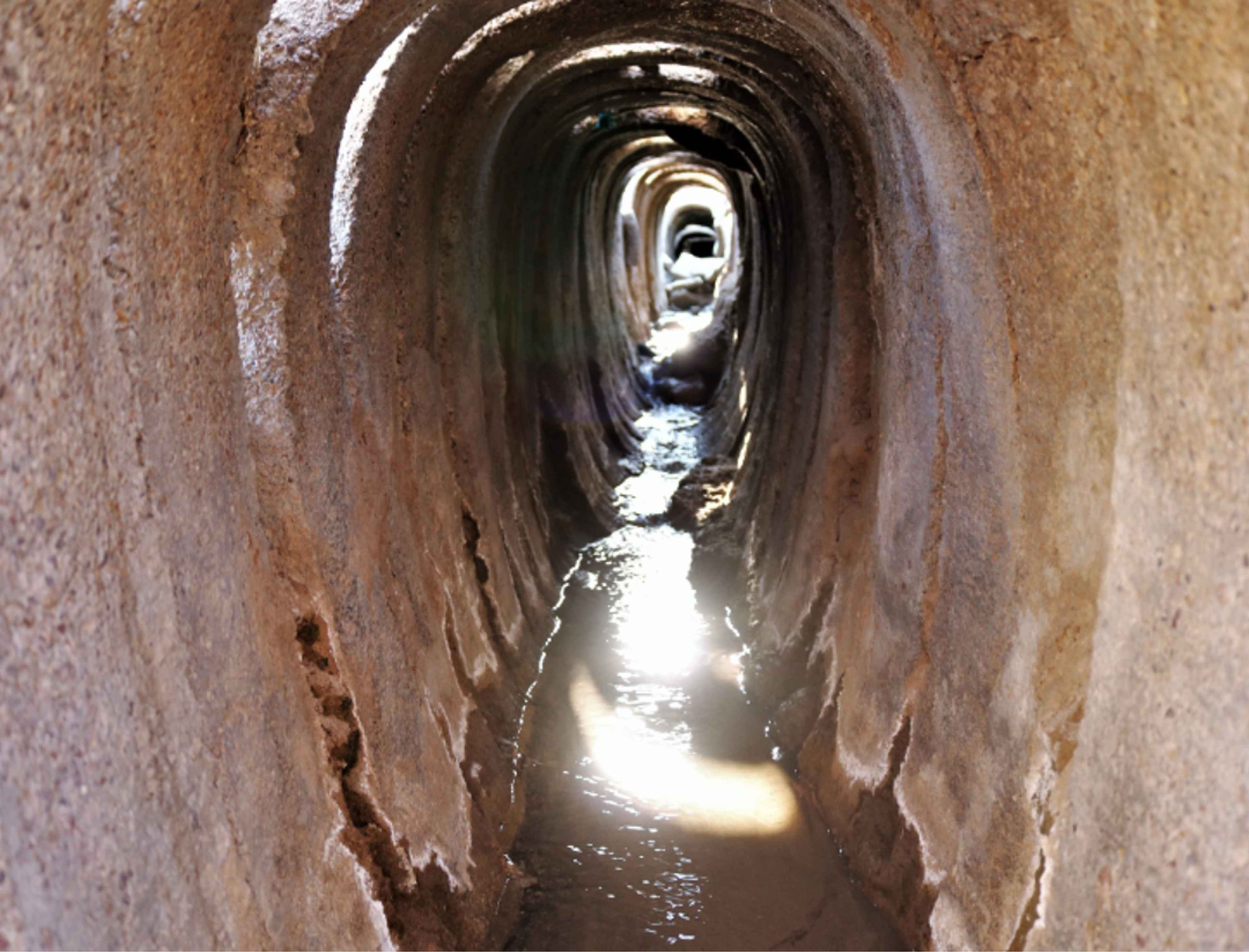 Inside an ancient water tunnel